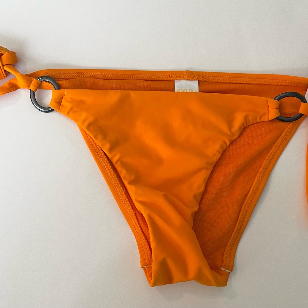 New Swim Systems Women’s Swimwear Orange Side-Tie Bikini Bottom, Sz S, NWT